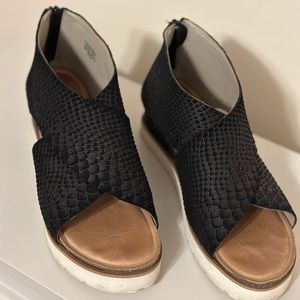 Diba True Gangway Black wedge sandal